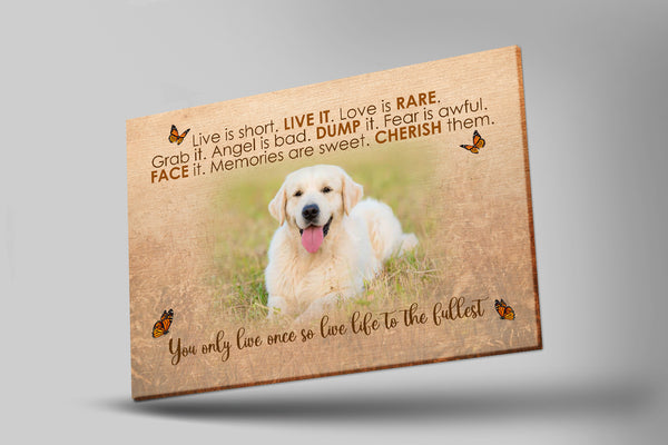 Personalized Dog Canvas for Dog Lover| Custom Dog Gift, Dog Memorial Gift, Sympathy Gift for Loss of Dog, Dog Owners| Dog Theme Wall Art| JCD796