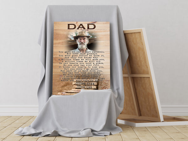 Sympathy gifts Memorial canvas/ premium poster for loss of father, Bereavement gifts for loss of father - VTQ166