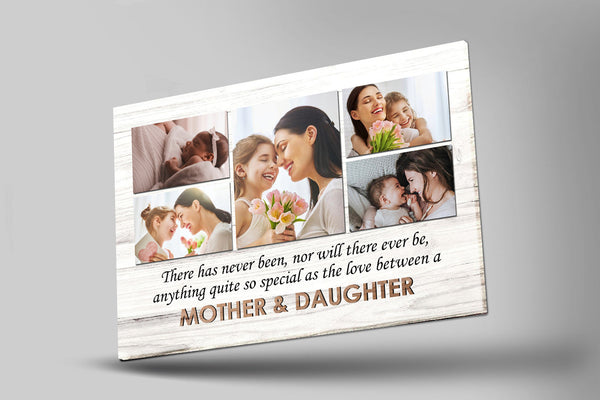 Mother & Daughter Personalized Canvas, Custom Photo Collage Mother's Day Canvas Gift, New Mom Keepsake| N2483