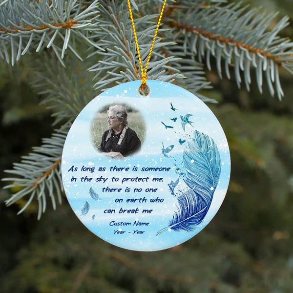 Personalized Memorial Ornament - Someone in The Sky, Christmas in Heaven, Remembrance Home Decor, Memorial Gift for Loss of A Loved One| NOM69