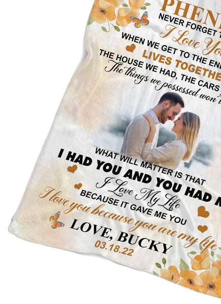 Blanket Gift for Husband| Customized Blanket  Fleece Throw| The Day I Met You| Valentine  Gift for Him| Husband Birthday Gift| To My  Husband Blanket on Anniversary BP50 Myfihu