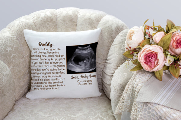 Personalized Pillow for New Dad| First Father's Day Gift for Husband, Dad To Be, 1st Time Dad| JPL95