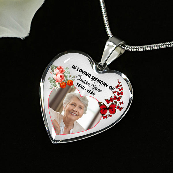 Customized memorial necklace| In loving memory jewelry| Keepsake gift for loss loved one NNT38
