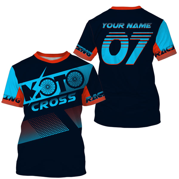 Moto Cross custom jersey UPF30+ men women kids dirt bike racing off-road motorcycle riders outfits NMS1008