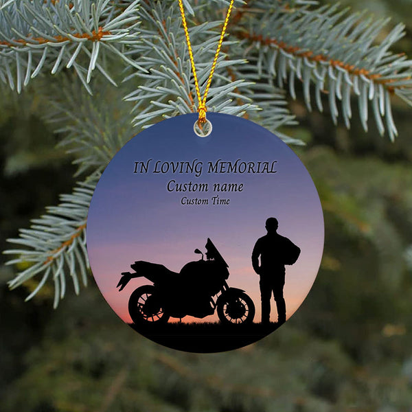Motorcycle Remembrance Ornament Memorial Gift For Loss Of Bikers In Heaven On Christmas ODT15