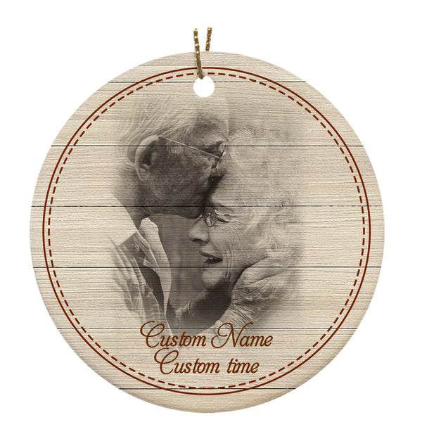 Personalized Memorial Circle Ornament - Always In Our Heart Dragonfly Ornament Ceramic 2 Sided Ornament Christmas Memorial Sympathy Remembrance Ornament for Loss of Loved One - JOR44