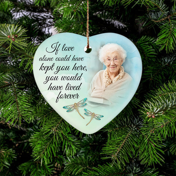 Custom Memorial Ornament - Lived Forever, Christmas in Heaven, Remembrance Home Decor, Memorial Gift for Loss of Son, Brother, Father| NOM52