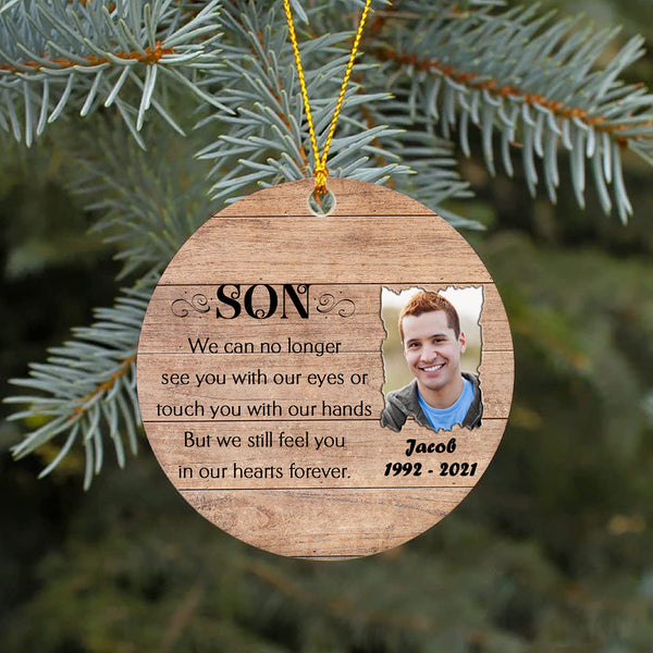 Son Memorial Ornament - Angel Son, Christmas in Heaven, Son Remembrance Home Decor, Memorial Gift for Loss of Son in Memory, Child Loss| NOM86