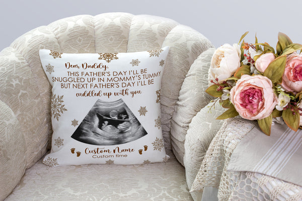 Custom New Dad Pillow| Dear Daddy Pillow First Father's Day for Husband, Expecting Dad, Dad To Be| JPL63