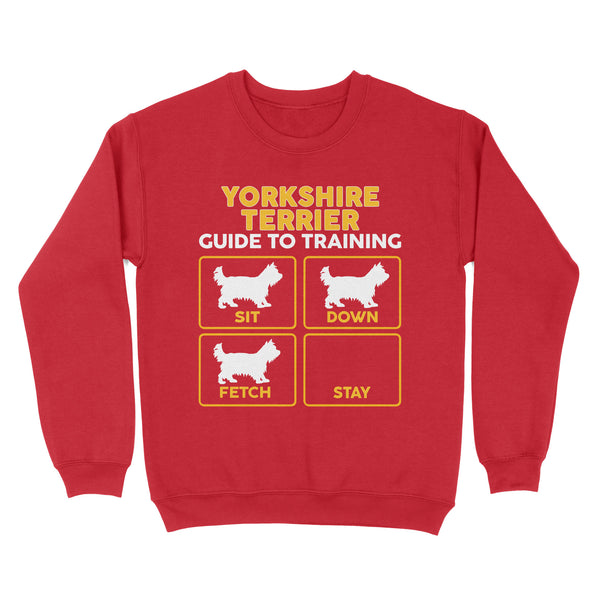 Yorkshire Terrier Standard Sweatshirt | Funny Guide to Training dog - FSD2411D08