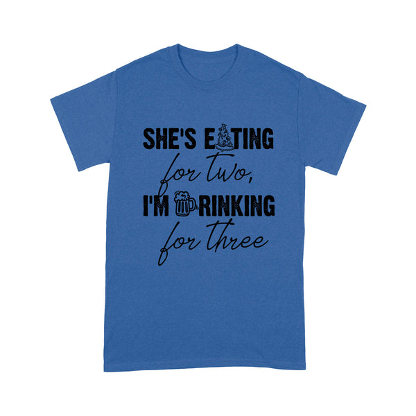New Dad T-shirt| She's Eating for Two I'm Drinking for Three| Expecting Father, Dad to Be, Pregnancy Reveal| NTS34 Myfihu