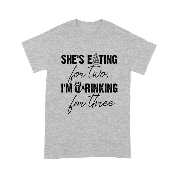 New Dad T-shirt| She's Eating for Two I'm Drinking for Three| Expecting Father, Dad to Be, Pregnancy Reveal| NTS34 Myfihu