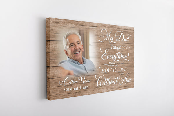 Personalized Memorial Gift for loss of Dad loving memory deepest sympathy canvas for loss of Dad VTQ99
