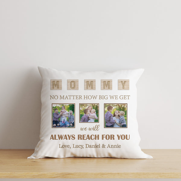 Personalized Mom Pillow - Mommy Photo Collage Mother's Day Pillow, I Love You Mom Birthday Christmas| NPL15