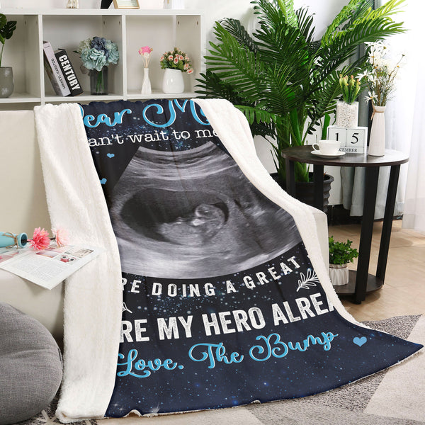 Mom To Be Blanket Personlized Sonogram Photo, First Mother's Day Gift for Expecting Mom, 1st Time Mother N2540