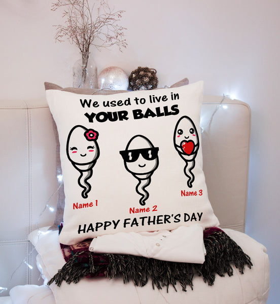Funny Dad Personalized Pillow (Insert Included) Father's Day Gift Custom Throw Pillow 1-side Print| NPL118