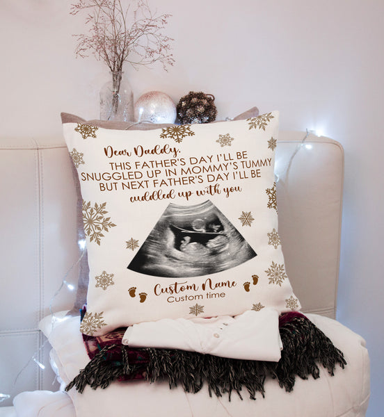 Custom New Dad Pillow| Dear Daddy Pillow First Father's Day for Husband, Expecting Dad, Dad To Be| JPL63