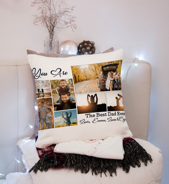 Best Dad Ever Personalized Pillow (Insert Included) Father's Day Gift Throw Pillow 1-side Print| NPL106
