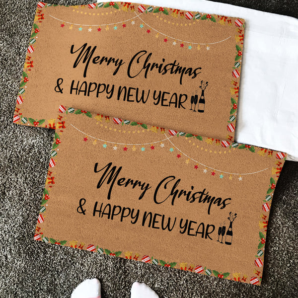 Christmas Doormat Christmas Decoration for Front Door, Home - Christmas Welcome Mat, Happy New Year Mat - Holiday Doormat Xmas Gift Xmas Decor Christmas Sign - JD39