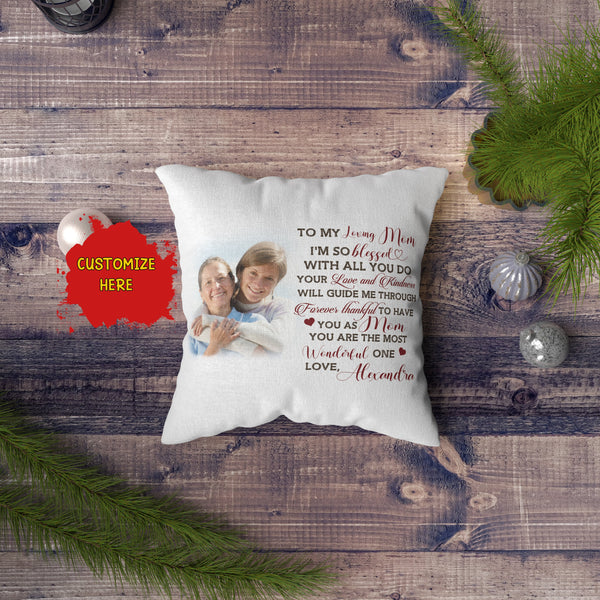 Personalized Mom Pillow - To My Loving Mom Mother's Day Gift, I Love You Mom Birthday Christmas Gift| NPL14