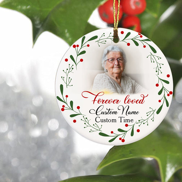 Memorial Ornament, Christmas in Heaven Decor, Memorial Gift for Loss of Loved one, Sympathy gift - VTQ210