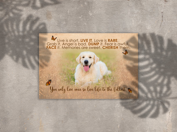 Personalized Dog Canvas for Dog Lover| Custom Dog Gift, Dog Memorial Gift, Sympathy Gift for Loss of Dog, Dog Owners| Dog Theme Wall Art| JCD796