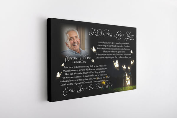 Personalized Memorial Canvas for loss of loved one I Never Left You deepest sympathy gifts VTQ103