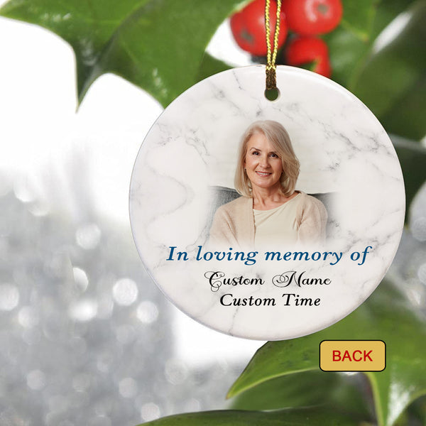 Memorial Circle Ornament - Missing You Always 2 Sided Ornament Personalized Remembrance Ornament Memorial Sympathy Gift for Loss of Loved One Father Mother In Loving Memory - JOR55