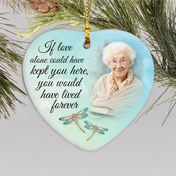 Custom Memorial Ornament - Lived Forever, Christmas in Heaven, Remembrance Home Decor, Memorial Gift for Loss of Son, Brother, Father| NOM52