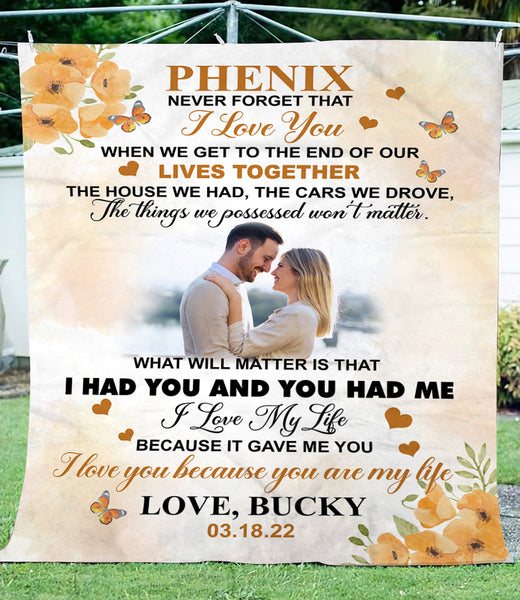 Blanket Gift for Husband| Customized Blanket  Fleece Throw| The Day I Met You| Valentine  Gift for Him| Husband Birthday Gift| To My  Husband Blanket on Anniversary BP50 Myfihu