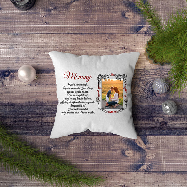 Mommy Personalized Pillow, Custom Photo Pillow Gift for Mom, Mother's Day Gift from Son Daughter| NPL12