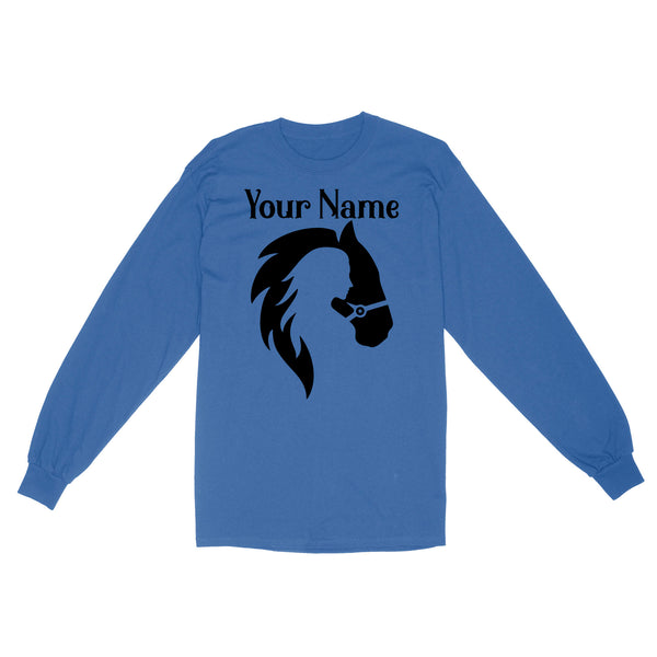 Customized name horse gifts for girls, Horse Shirt, Equestrian Gifts, Equestrian Shirt, Horse Girl, Horse Gifts D03 NQS2681 Standard Long Sleeve