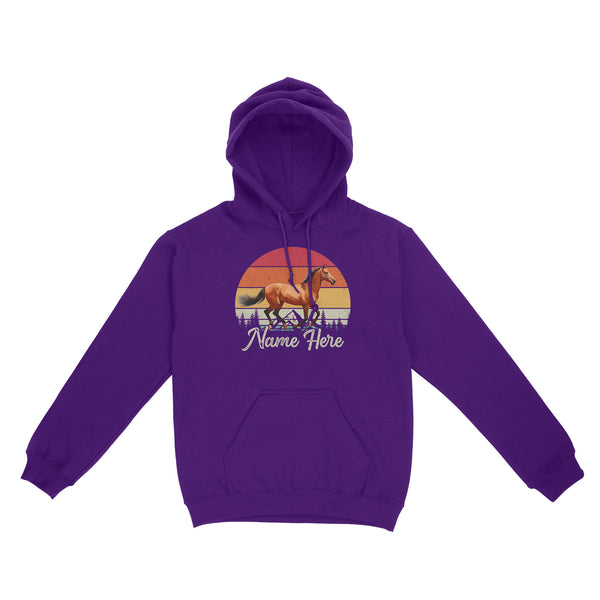 Custom Photo and name Horse retro Shirt, Horse Riding Shirt, Gift for Horse Lover D03 NQS3244 Hoodie