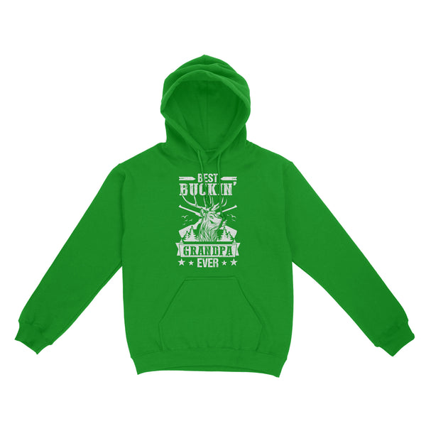 Best buckin' grandpa ever, hunting gifts for grandpa hoodie TAD02