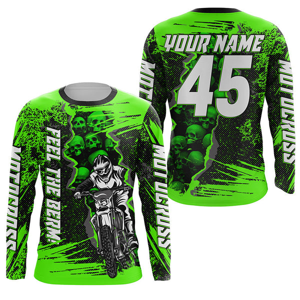 Feel The Berm Custom Motocross Jersey UPF30+ Kid Adult Dirt Bike Off-road Racing Long Sleeves NMS1234
