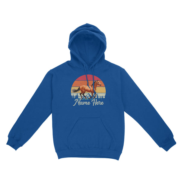 Custom Photo and name Horse retro Shirt, Horse Riding Shirt, Gift for Horse Lover D03 NQS3244 Hoodie