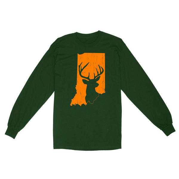 Bucks of Indiana deer hunting hunter orange, Indiana hunting, deer hunting shirt D03 NQS2920 Standard Long Sleeve