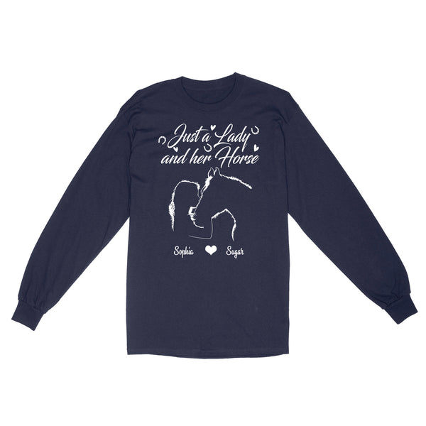 Personalized Gift For Horse Lover, Girl Love Horse Shirt For Women D02 NQS3156 Long Sleeve