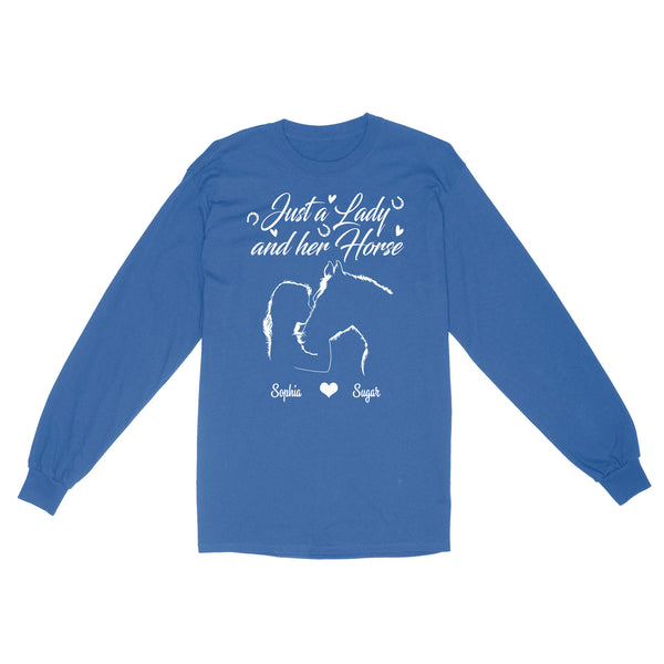 Personalized Gift For Horse Lover, Girl Love Horse Shirt For Women D02 NQS3156 Long Sleeve