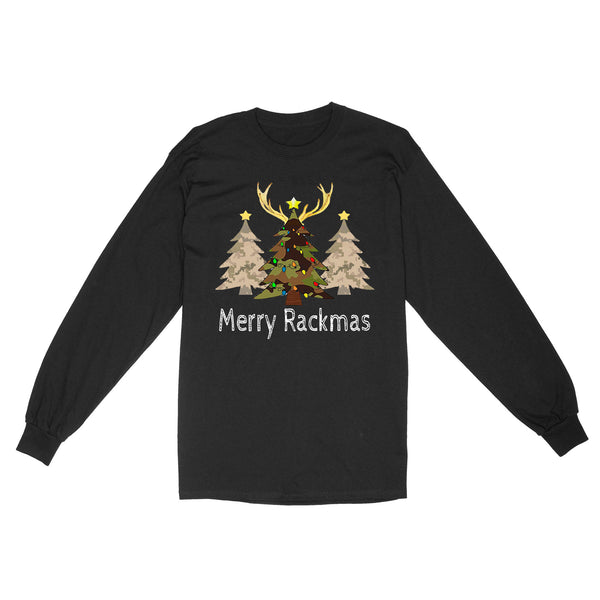 Deer, Elk, Moose hunting Merry Rackmas hunting gift for men Standard Long Sleeve