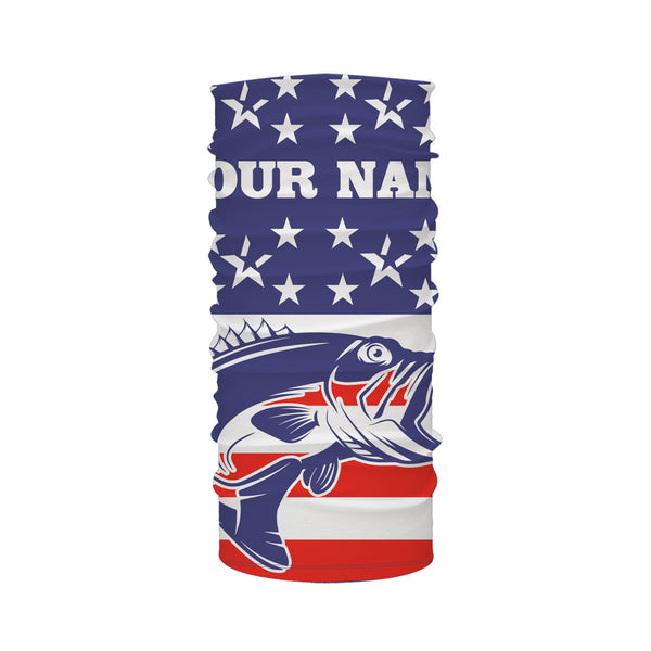 Bass Fishing American Flag Custom UV Long sleeves shirts, personalized Patriotic fishing apparel gifts TMTS017