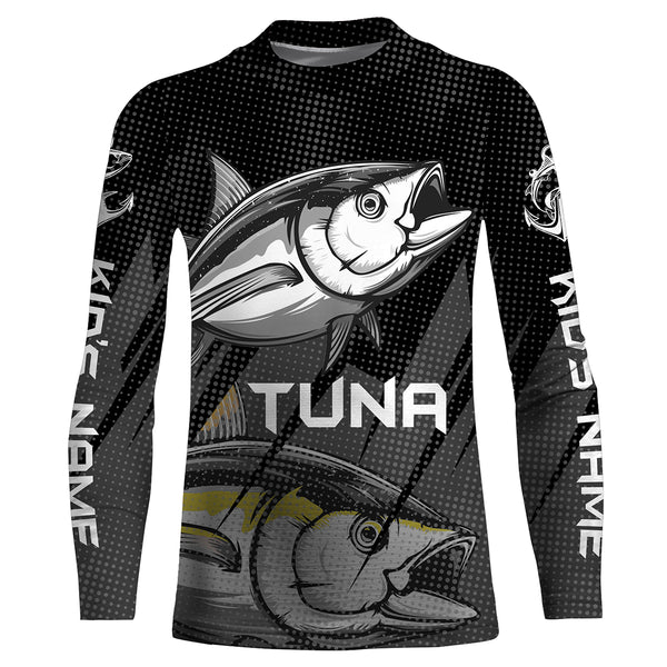 Tuna fishing Customize Name UV protection quick dry UPF 30+ long sleeves fishing shirts, gifts for fishing lover HVFS002