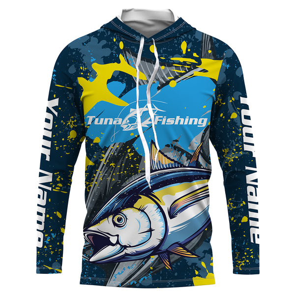 Beautiful Yellowfin Tuna Fishing Shirt UPF 30+ Performance Clothing, Personalized Fishing Gifts HVFS007
