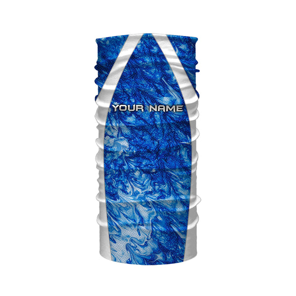 Men's Fishing Blue Sea Camo Shirts UPF 30+ Sun Protection Outdoor Long Sleeve Gift For Fisherman TTN60