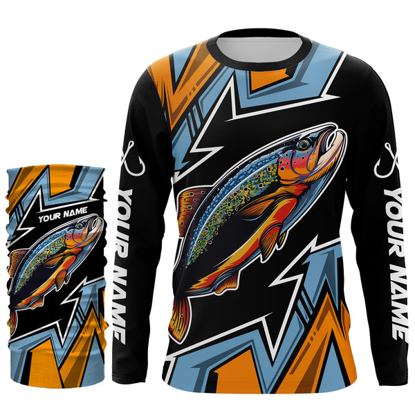 Personalized Rainbow Trout Fishing Jerseys, Custom Name Performance Long Sleeves  Shirt TTN81