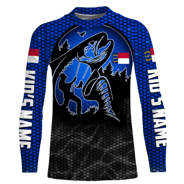 Custom Trout Fishing Shirts, Trout fly fishing in North Carolina Long sleeve Fishing Shirt IPHW3188