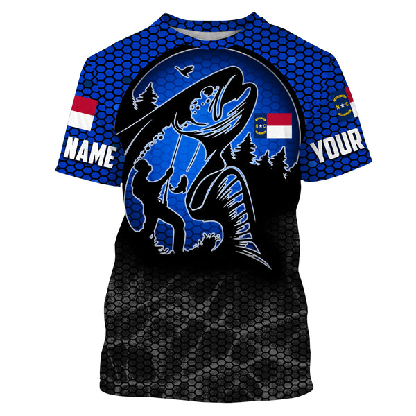 Custom Trout Fishing Shirts, Trout fly fishing in North Carolina Long sleeve Fishing Shirt IPHW3188