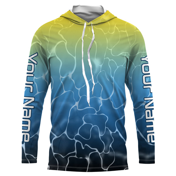 Yellowfin Tuna Fish skin Custom Long sleeve performance Fishing shirts, Tuna Fishing jerseys IPHW3036