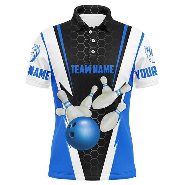 Bowling Shirts For Men Custom Name And Team Name Strike Bowling Ball And Pins, Team Bowling Shirts IPHW4594