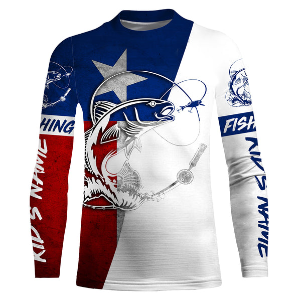 Texas Redfish Custom Long Sleeve performance Fishing Shirts, Redfish Fishing jerseys IPHW2881